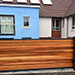 Cedar gate with steel frame